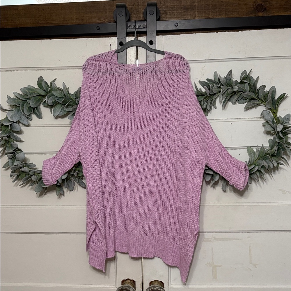 She + Sky hi-low lilac sweater - Picture 5 of 5